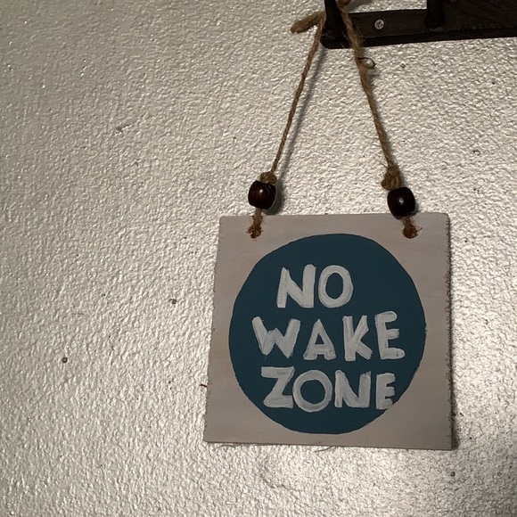 Shabby Chic Boho Door Sign - No Wake Zone - perfect for the bedroom or nursery - Picture 11 of 11